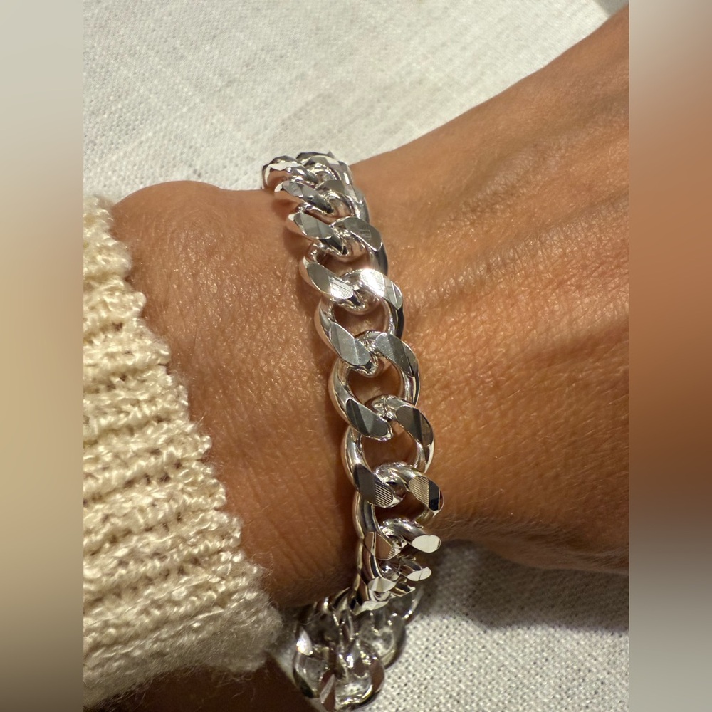 Silver Chunky Bracelet - Picture 2 of 7